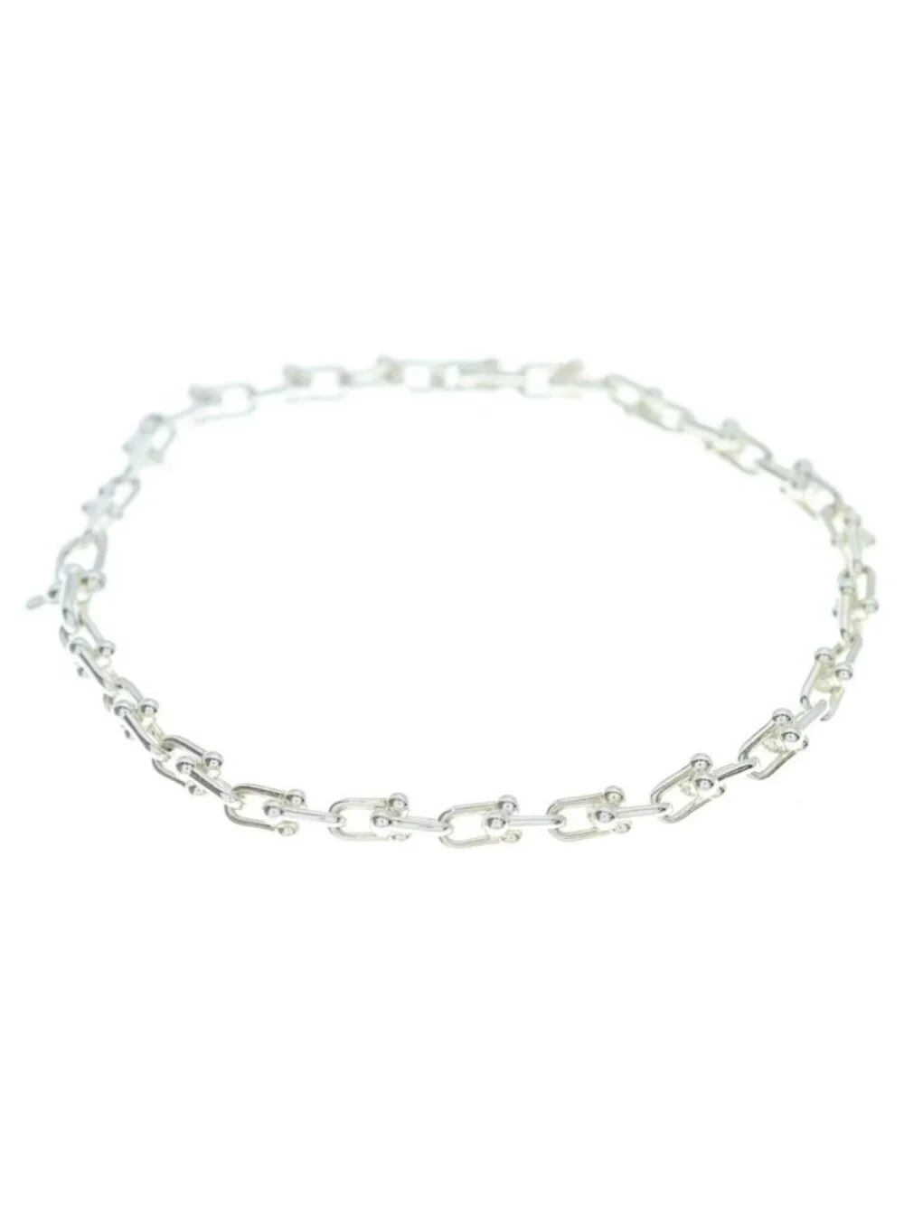 Tiffany & Co Micro Link Blurscuffs Cut Silver Bracelet